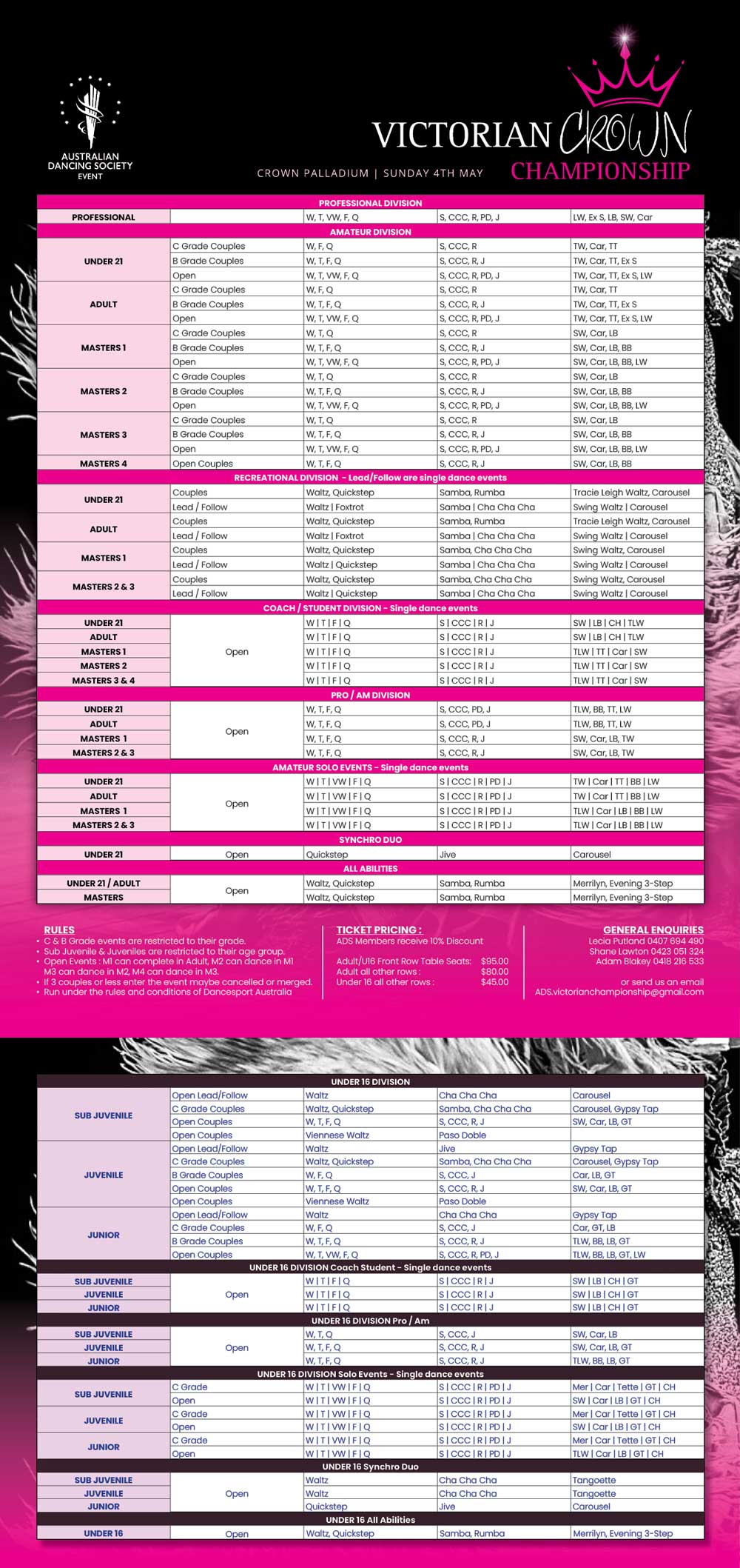 Syllabus for 2025 ADS Victorian Crown - Entry Portal
