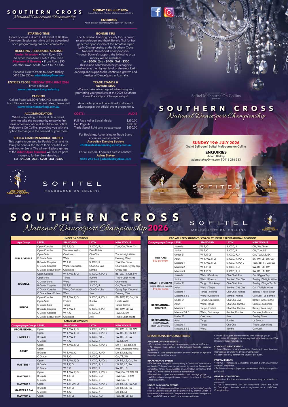 Syllabus for 2026 ADS Southern Cross DanceSport National Championship